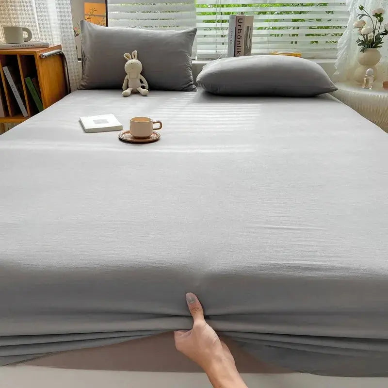 100% Cotton Fitted Bed Sheet With 360 Elastic Band Bedsheet Bedspread for Single Double King Queen Size Mattress Protector Cover from PriceLows™