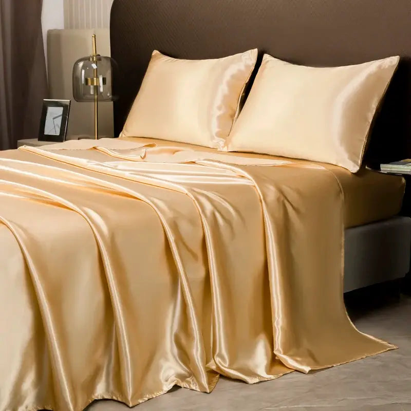Satin Sheet Set | Solid Color | Soft Silky Finish | Twin Full Queen King