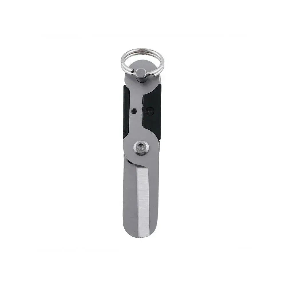 Mini Survival Spring EDC Scissor Gadget Keychain Cutter Spring Gear Pocket Ring Fold Scissor Cut from PriceLows™