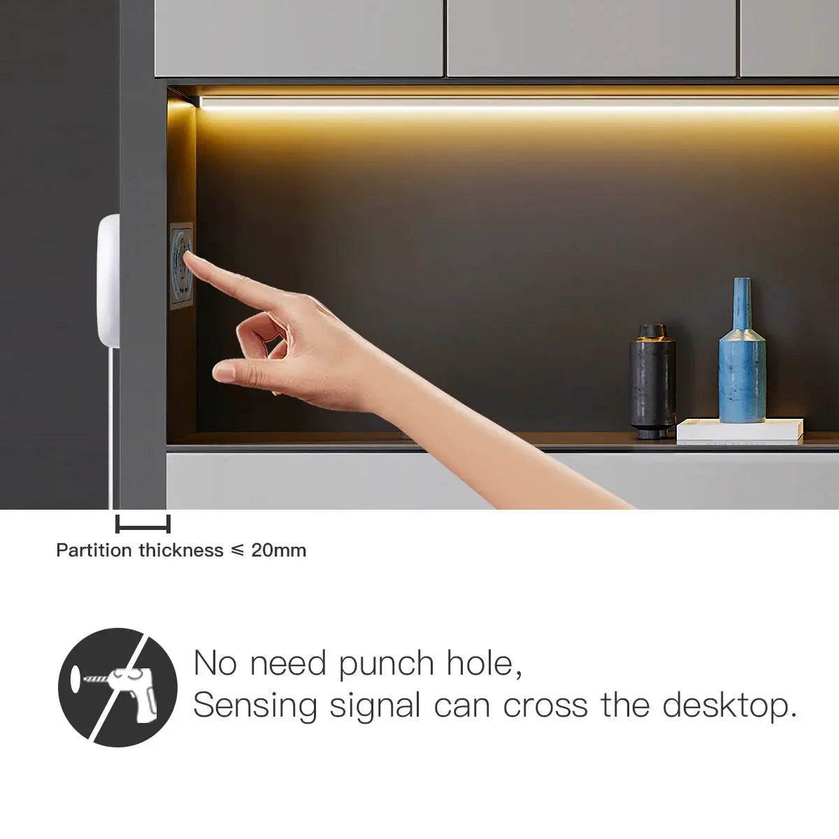 Dimmable LED Controller 12V~24V Wooden Touch Sensor Switch Penetrable Switch Sensor LED Dimmer for Neon Strip COB LED Light Bar from PriceLows™