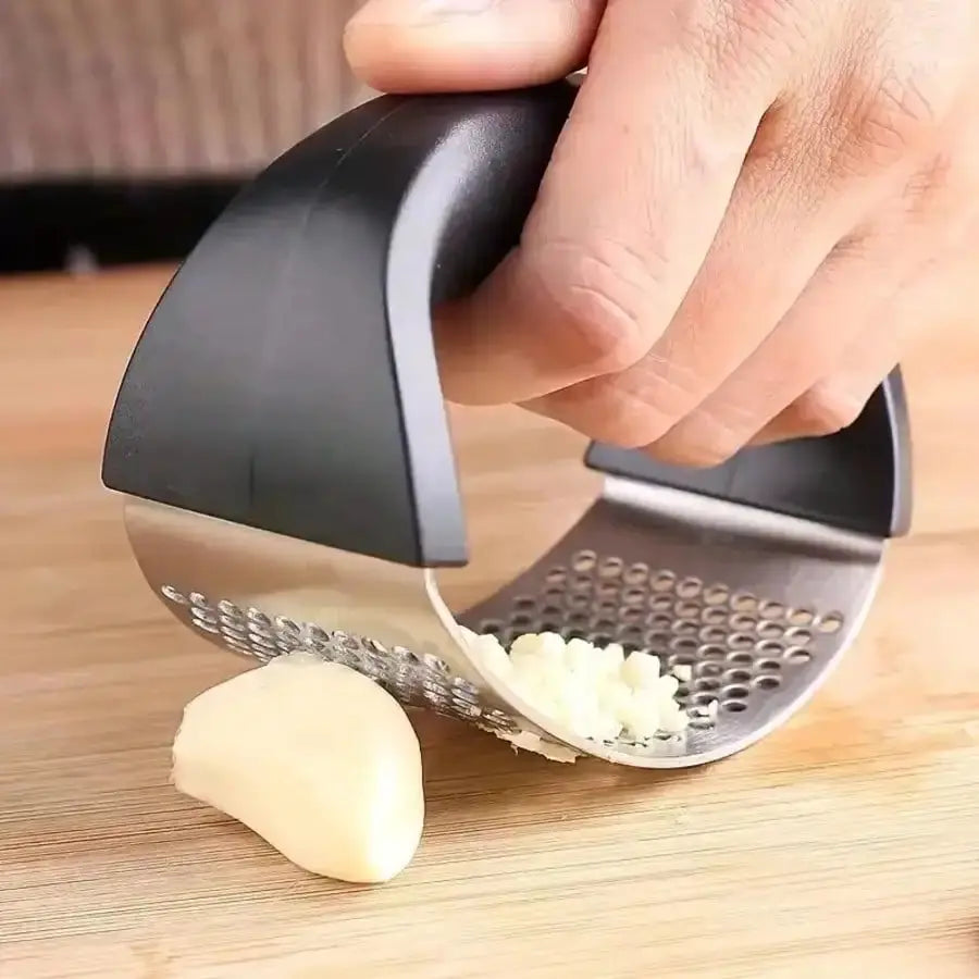 Stainless Steel Garlic Press – Manual Garlic Crusher & Mincer, Heavy Duty Handheld Squeezer for Easy Garlic Ginger & Kitchen Use from PriceLows™