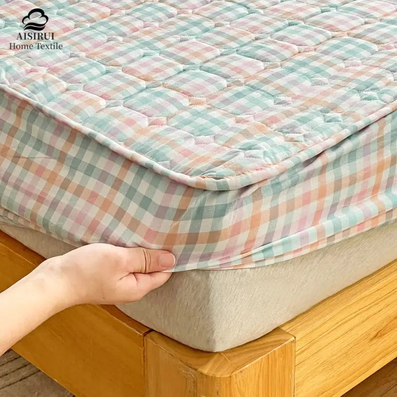 Quilted Fitted Mattress Cover | Anti Mite | Breathable Cotton | Queen King