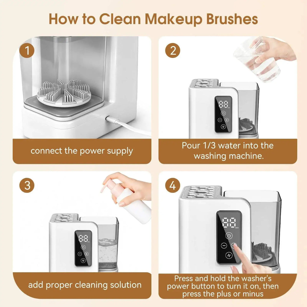 Electric Makeup Brush Cleaner | 5 In 1 Auto | Multifunc Dryer | Standard