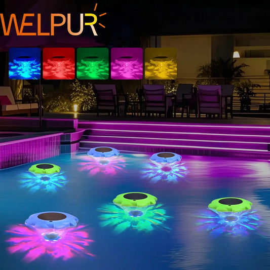 Solar Powered Floating Pool Lights Color Changing LED Lamps Intelligent Sensor for Swimming Pool Pond Garden Party Outdoor Decor from PriceLows™