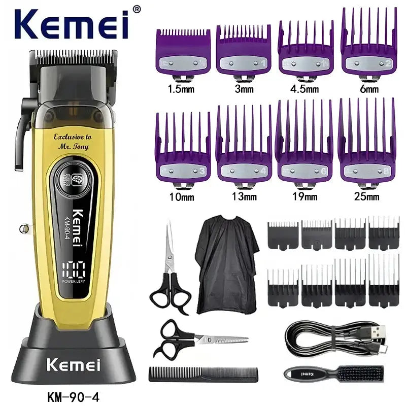 Kemei Cordless Hair Clipper | Brushless Motor | 90Min Battery Unisex