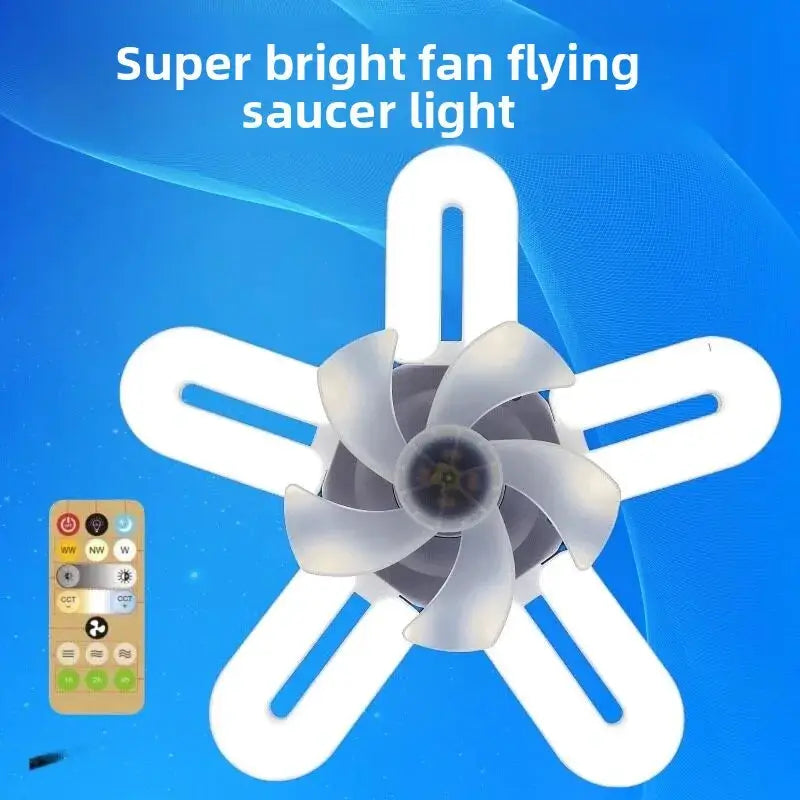 Ceiling Fan Light | E27 Base | Three Speed Color Change | Bedroom Living Room