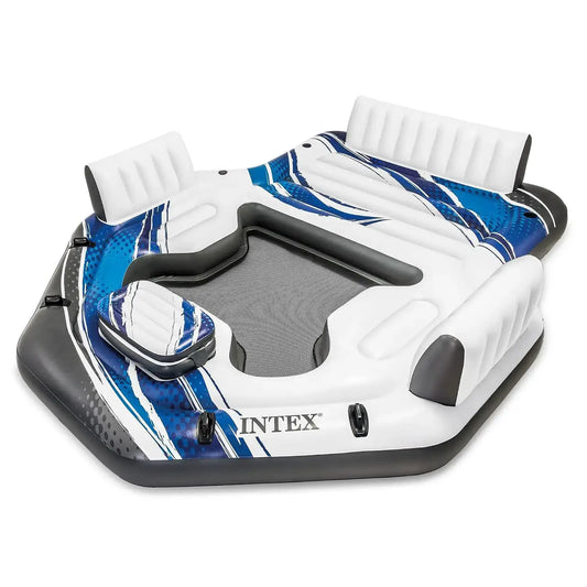 Inflatable Raft | 5 Person Capacity | Built-In Backrests | Blue Tropic