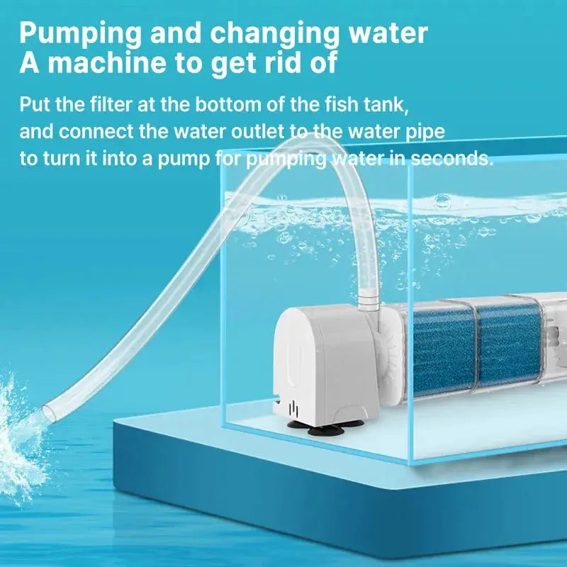 Silent 220V Aquarium Air Pump, Submersible Oxygen Aerator Filter Pump, Fish Tank Internal Wave Maker Water Pump from PriceLows™