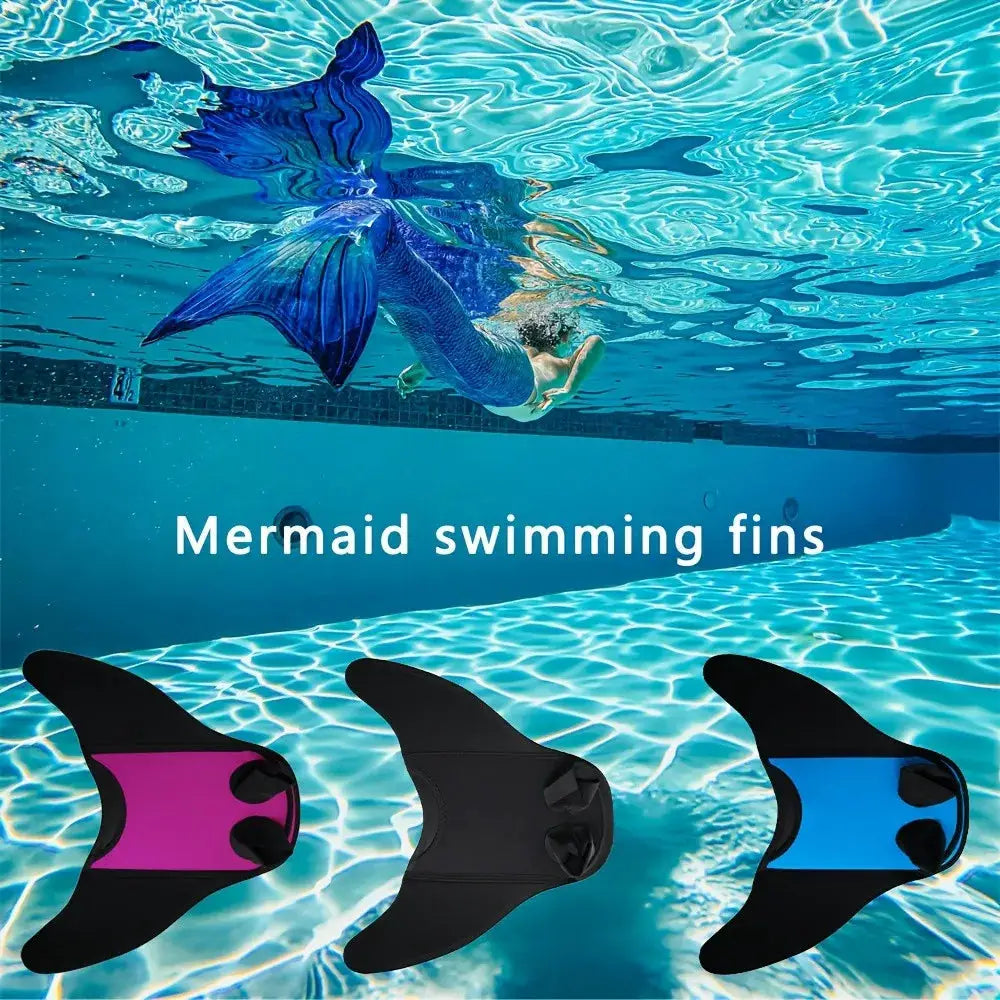 Children Mermaid Fins Two Types Training Pink Flipper Swim Diving Feet Tail Monofin Siamese Webbed Feet Seafront Pool Equipment from PriceLows™