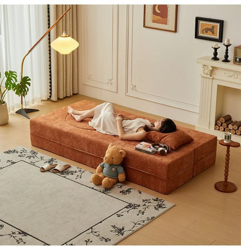 Sofa Bed | Velvet Fabric | Modular Convertible | 2 Seater