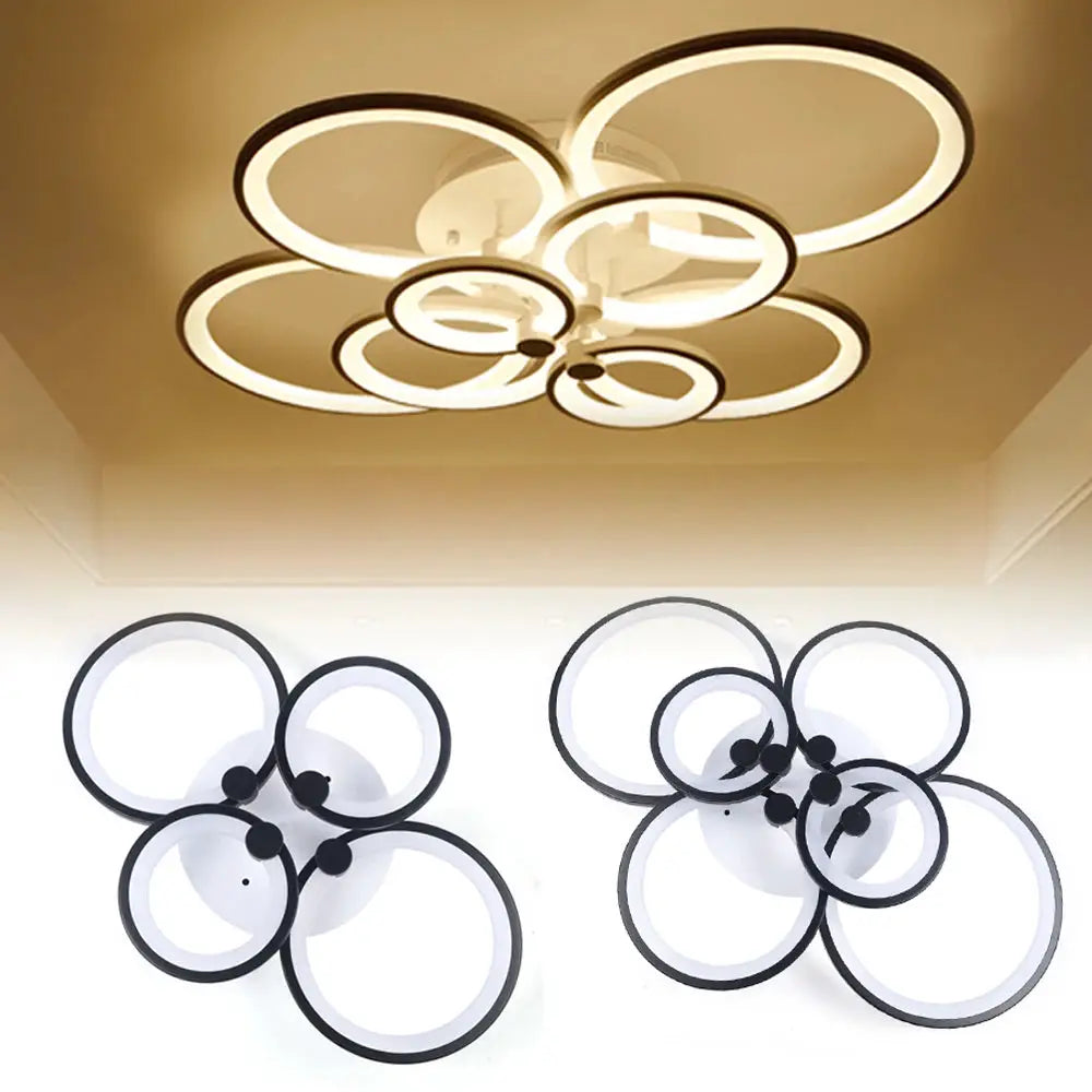 4/6/8 Heads Acrylic Modern LED Ceiling Light Flush Mount Stepless Dimming Lamp Chandelier Living Room Bedroom Indoor Lighting from PriceLows™