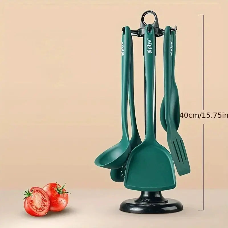 Silicone spatula cooking set, household heat-resistant frying pan, non-stick pan, stirring pot kitchen utensils from PriceLows™
