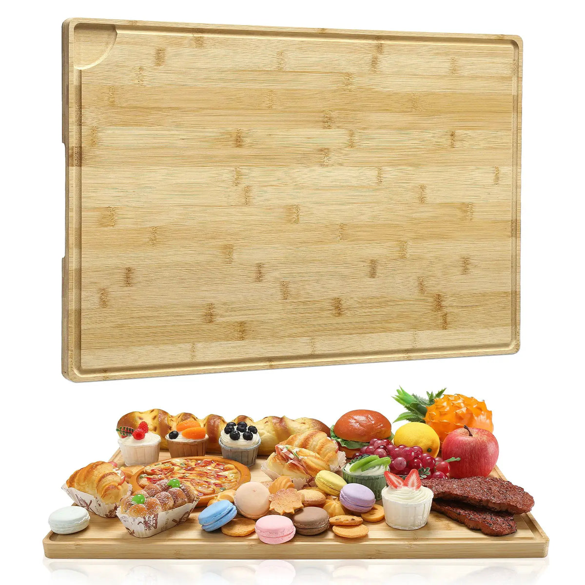 Extra Large Wood Fiber Cutting Board 24x16 Inch, Thick and Durable Eco Friendly | Wood | Home Use | Home