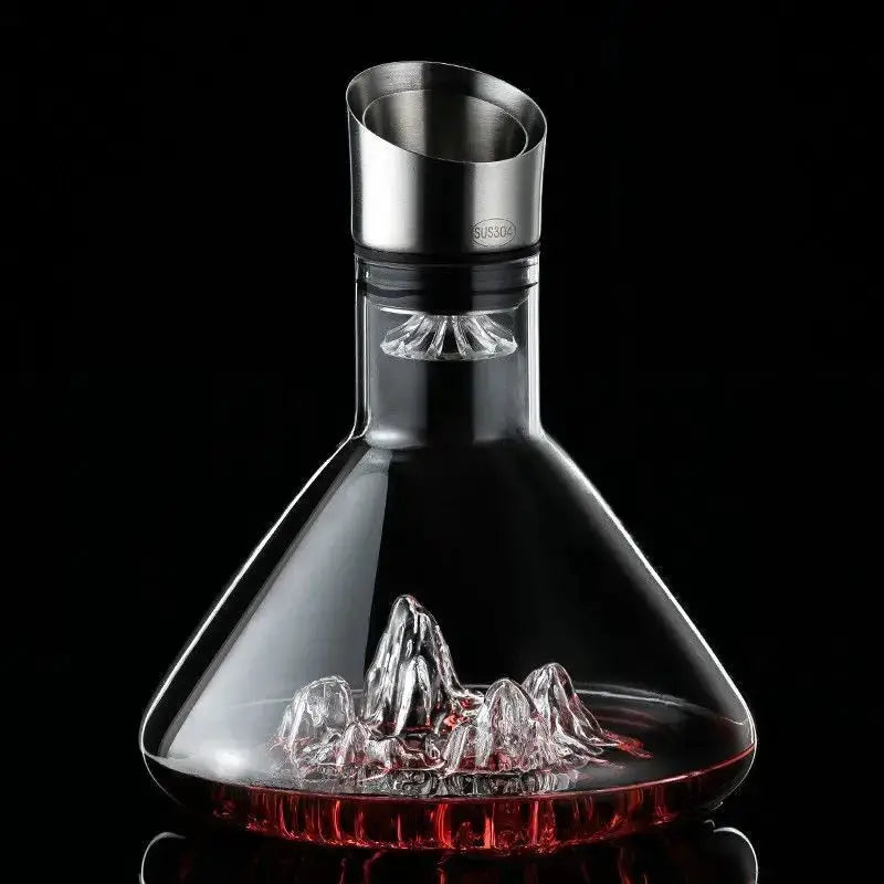 1500ML Iceberg Whisky Wine Decanter Handmade Lead-free Crystal Wine Pourer Carafe Thickened Wine Dispenser Pot Bar Accessories from PriceLows™