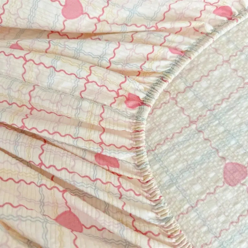 Spring & Summer New Arrival – Puff Chiffon Printed Fitted Bed Sheet for Girls / Kids / Bedroom Decor from PriceLows™