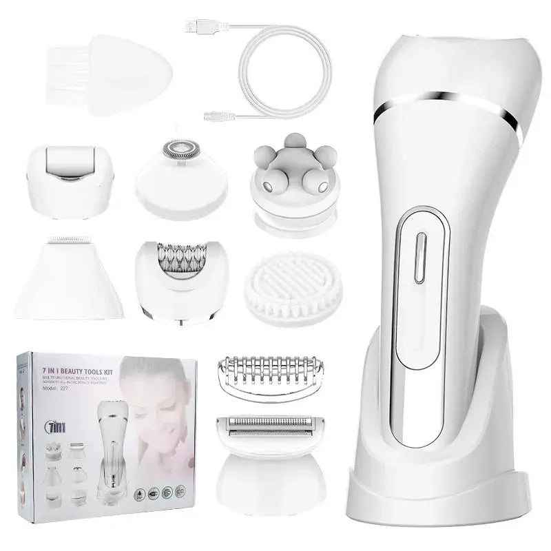Women Multigroom Hair Epilator 90 Min Battery With Foot And Brush