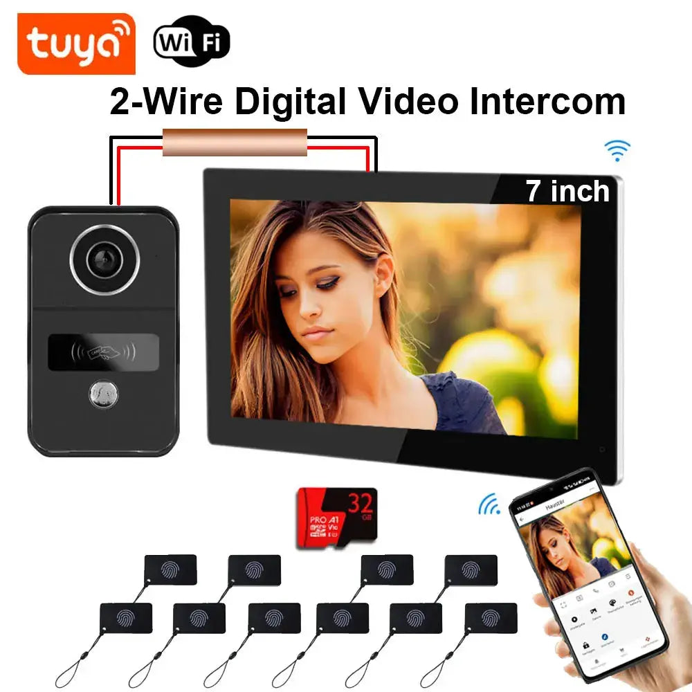 Smart Video Doorbell | 10 Inch Lcd | 1080P Hd | 5G Wifi