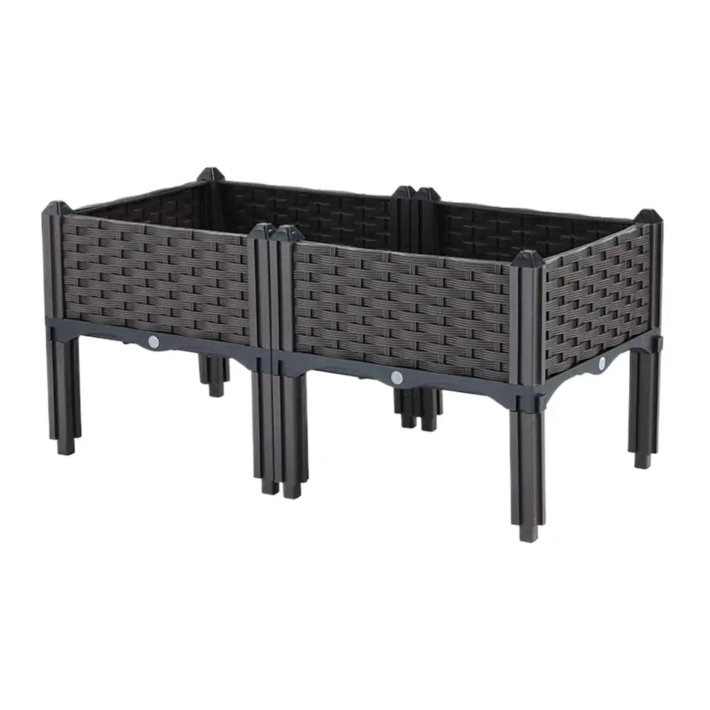 Elevated Plastic Raised Garden Bed Planter Outdoor Planters Above Ground Flower Vegetable Standing Box Garden Box for Garden from PriceLows™