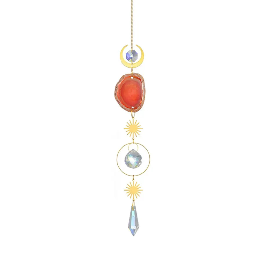 1pc Agate Sun Catcher Wind Chime Pendant Indoor and Outdoor Decoration Wind Chime Rainbow Maker Garden Home Decor Gift from PriceLows™
