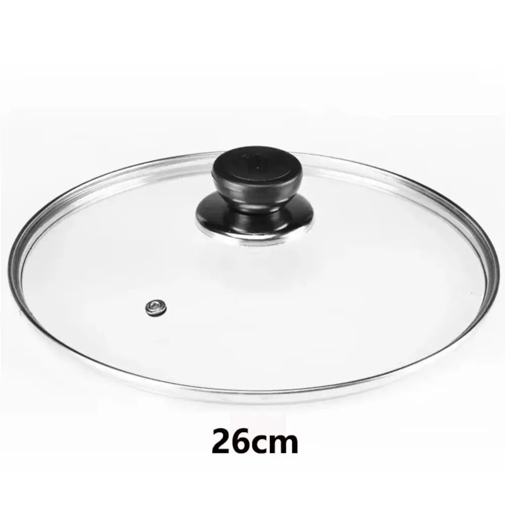 Tempered Glass Pot Lid | Stainless Steel Rim | Anti-Scalding | 12,14,16,18,20 cm