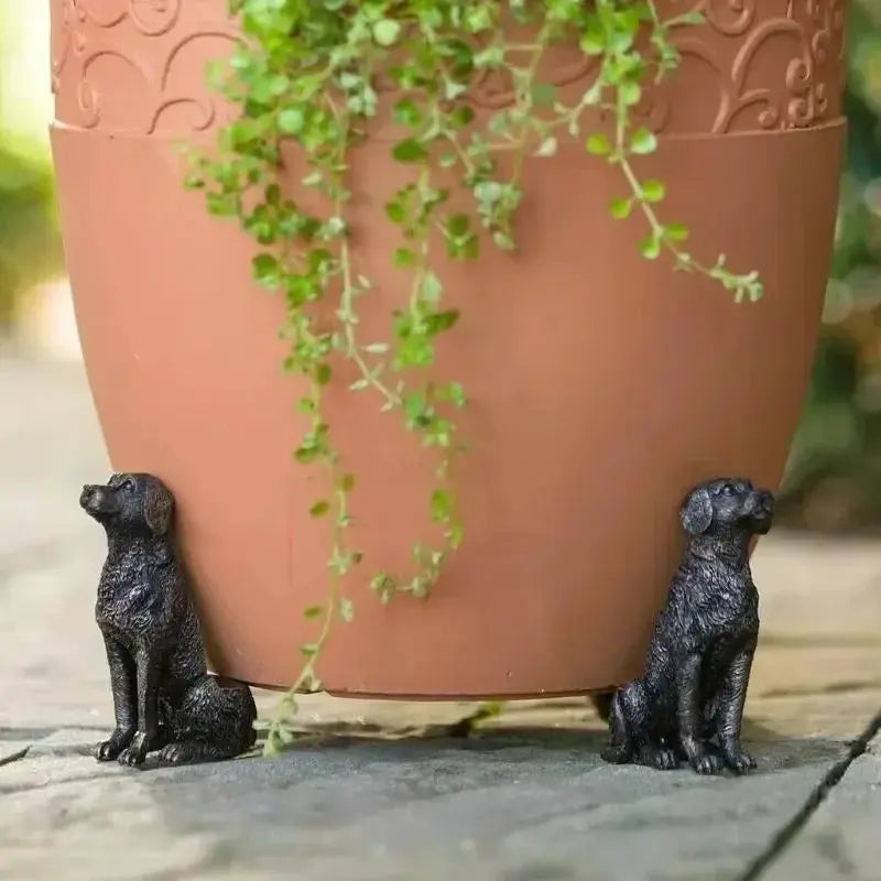 3Pcs Flower Pot Feet Stand Animal Shape Cat Dog Rabbit Plant Pots Risers Pad Outdoor Garden Resin Pot Foot Plant Bonsai Holders from PriceLows™