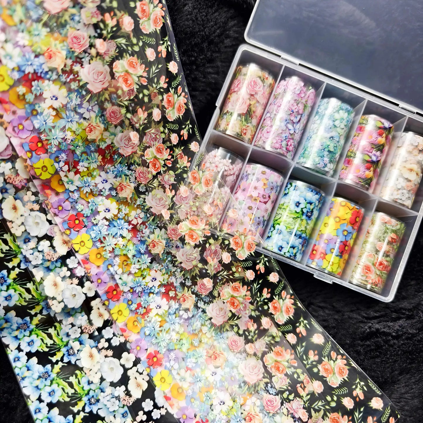 10Rolls Halloween Flower Plaid Angel Marble Bow Nail Foils Transfer Paper Nail Art Stickers Decal Nails Decoration from PriceLows™