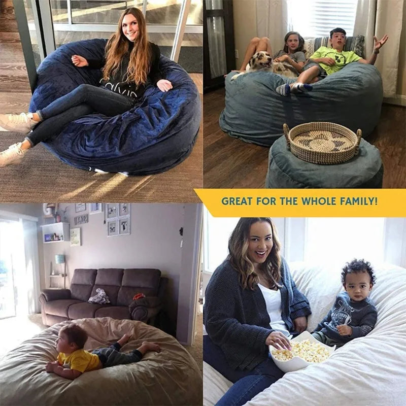 Bean Bag Cover | Arctic Velvet Fabric | Removable And Washable | Single