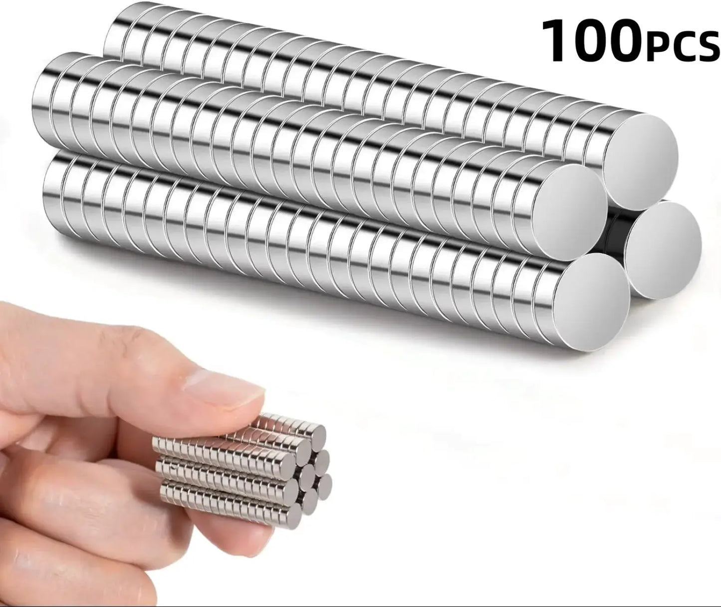 Round Carbon Steel Magnets | 6X2MM Dimensions | Flat Disc Shape