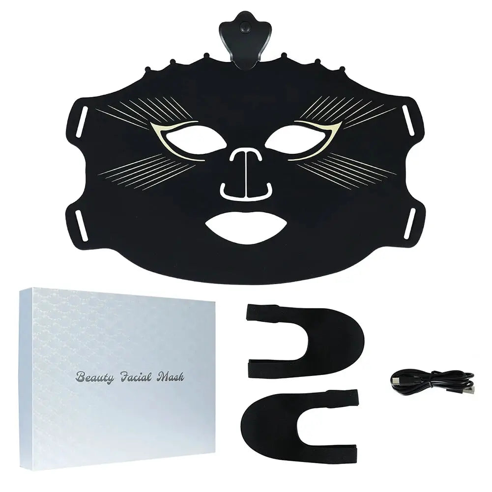 7 Color LED Face Mask or Neck with 80pcs Lights Flexible Soft Photon Red Light Facial Mask Repair Skin Rejuveration Fine Lines from PriceLows™