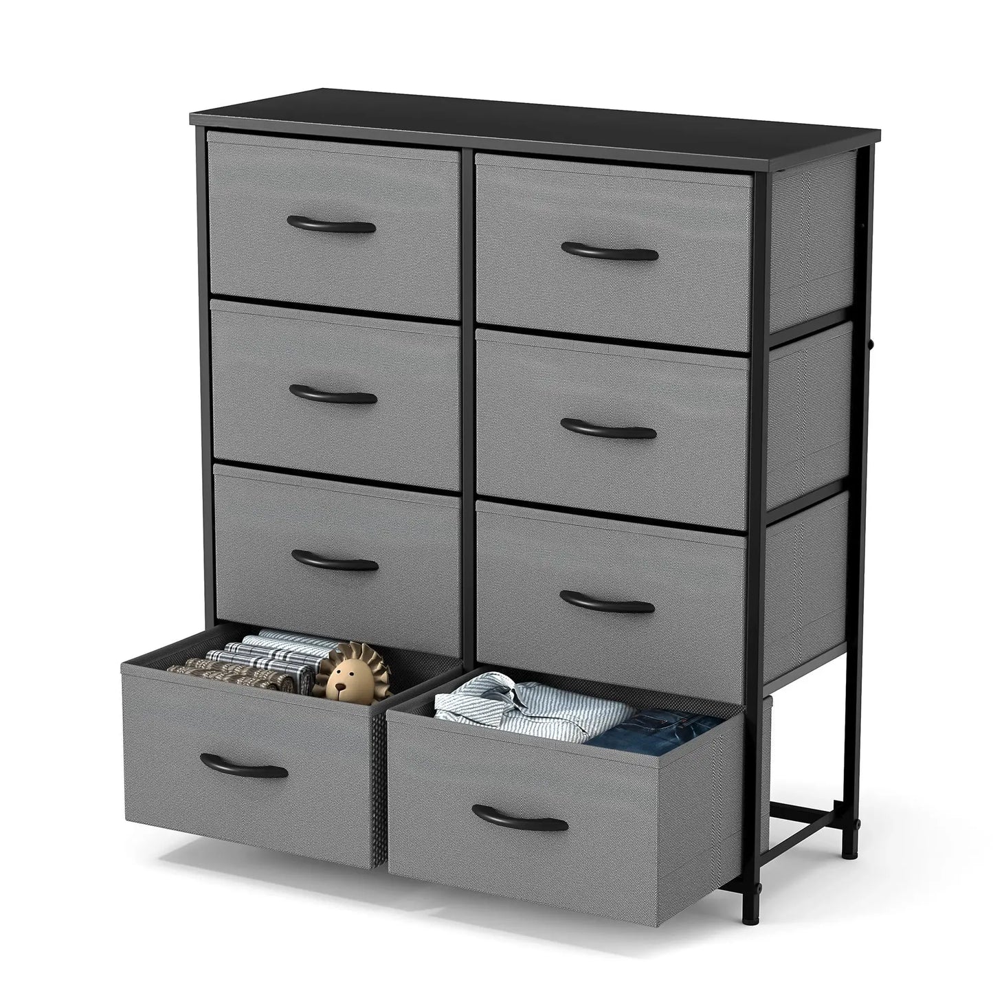 JHK Children's Wardrobe For Bedroom With 8 Fabric Drawers Storage Cabinet Steel Frame Assembly Closet For Clothes Home Furniture from PriceLows™