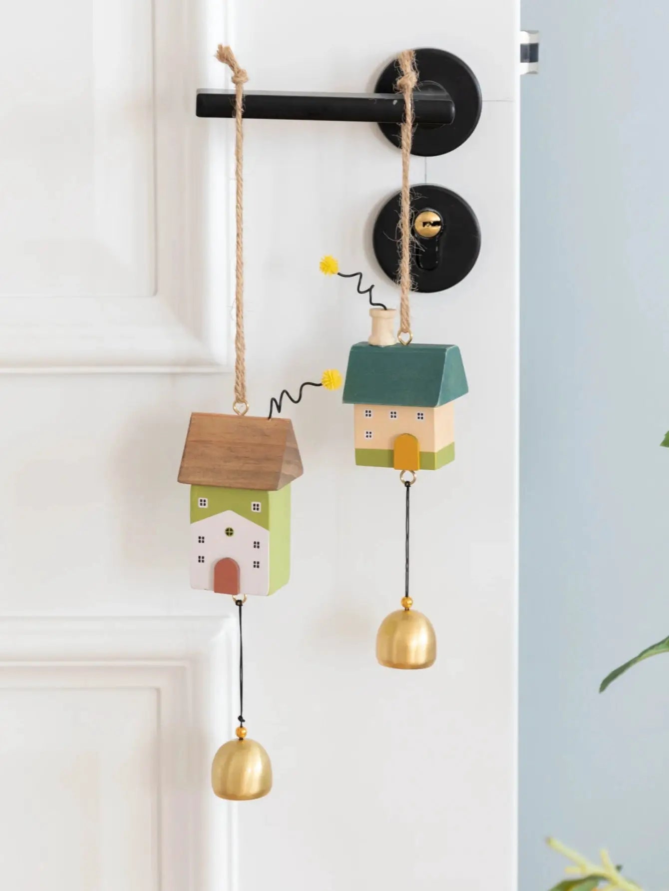 Cute Little House Wind Chimes Creative Doorknob Bell Hanging Decoration Bedroom Window Garden Outdoor Shop Decor Birthday Gift from PriceLows™