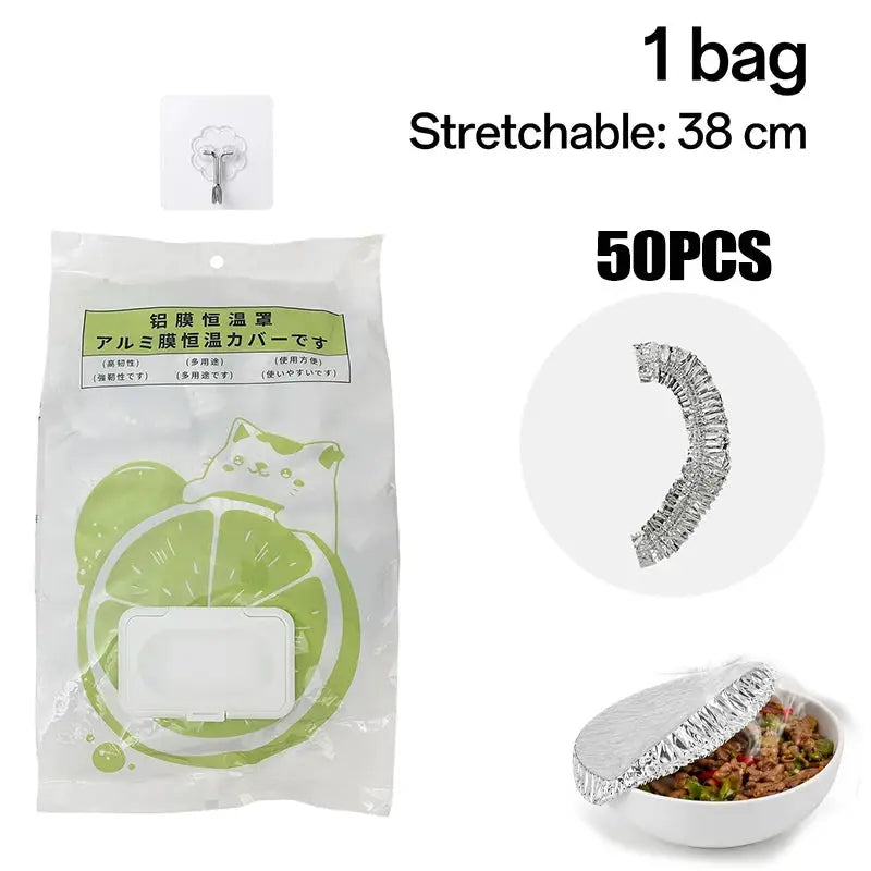 Elastic Food Covers | Disposable Plastic | Foldable Design | Size 21 By 21 Cm