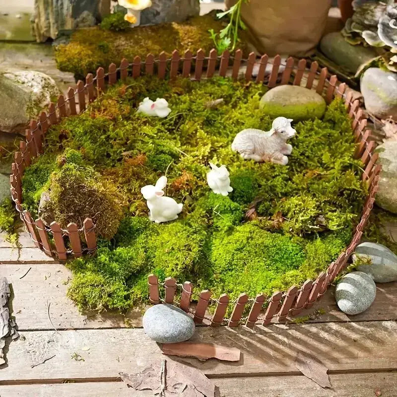 1pc Mini Fence, Garden And Bonsai Decoration Fairy Tale Garden Fence Wooden Decoration, DIY HandicraftProject Mini Picket Fence from PriceLows™