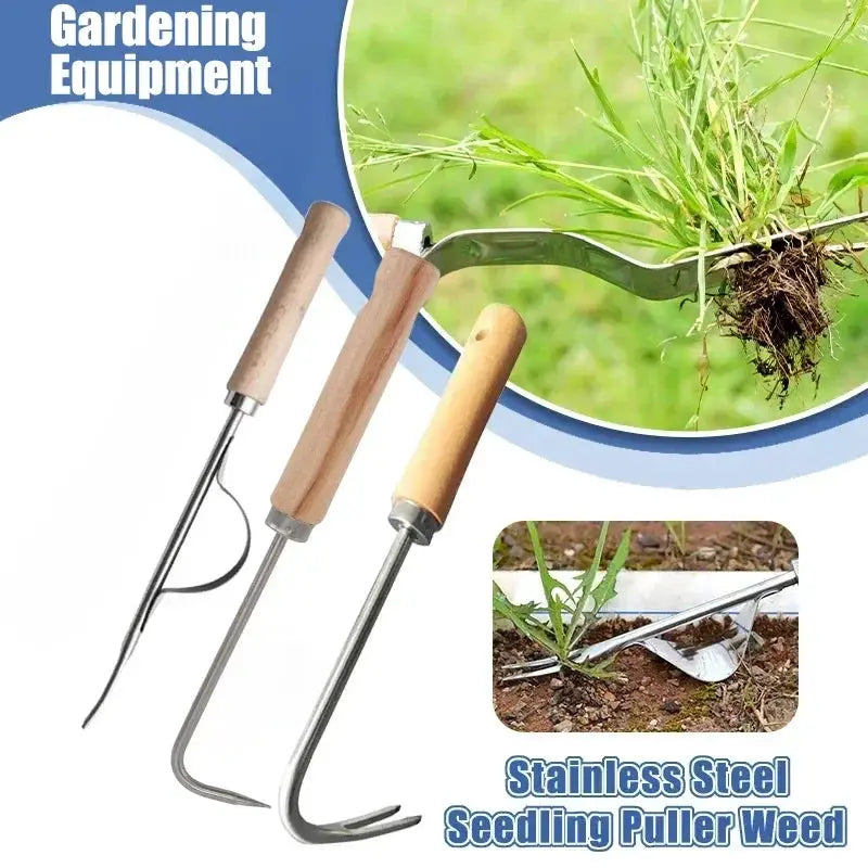 Stainless Steel Gardening Weeder | Manual Root Puller | Portable Hand Tool