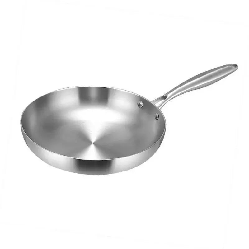 Stainless Steel Frying Pan | 304 Stainless Steel | Induction And Gas Compatible
