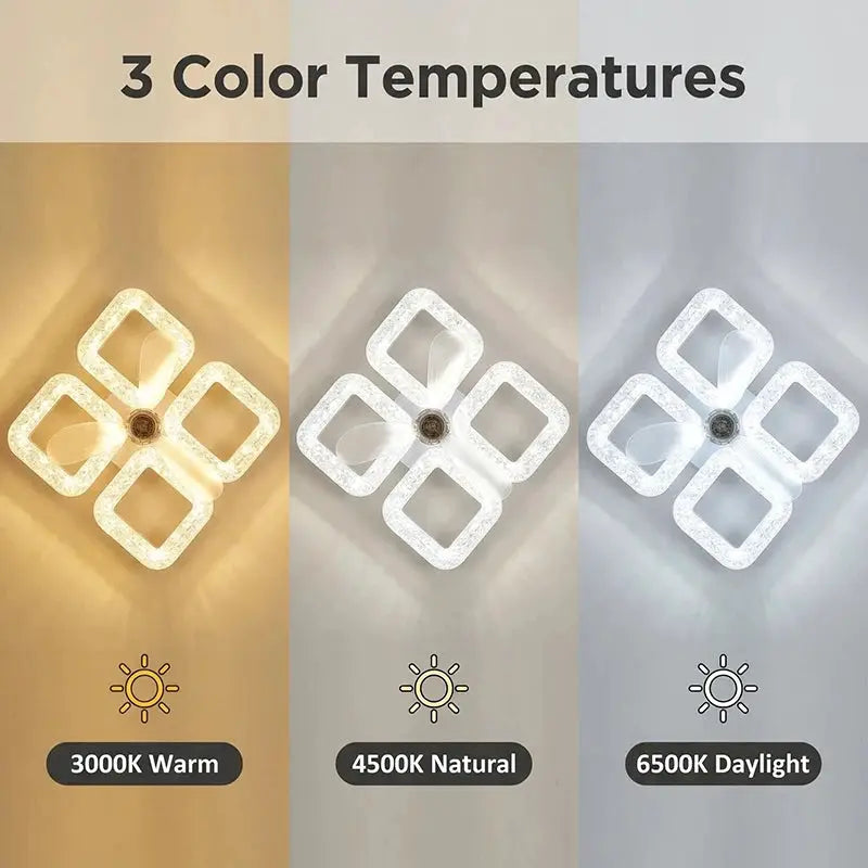 LED Ceiling Fan | 48W Dimmable | Remote Control E27 Socket | 32cm