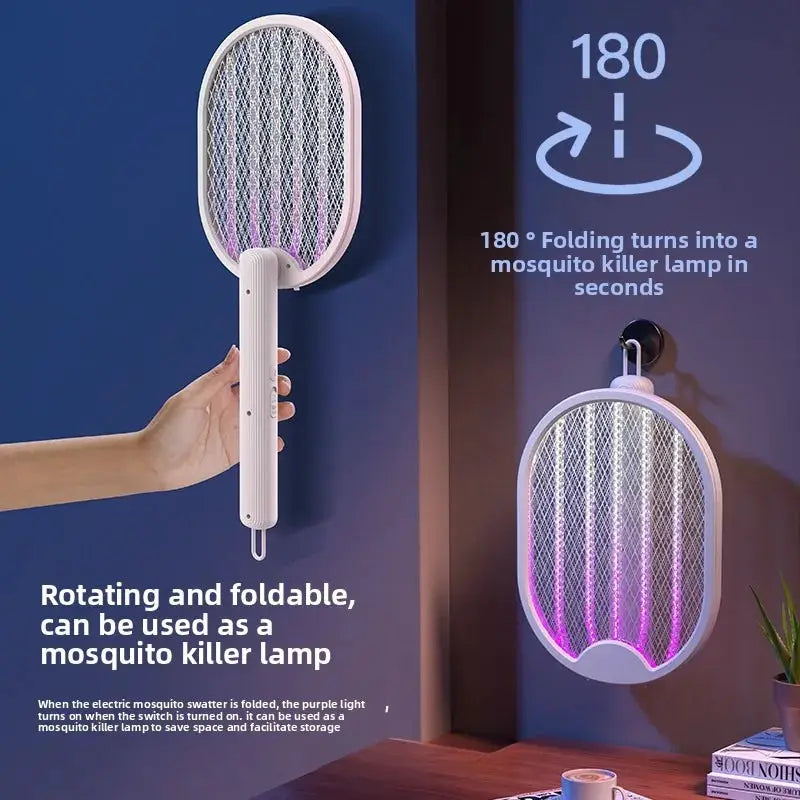 Foldable Electric Mosquito Swatter Mosquito Killer with UV Light USB Rechargeable Electric Bug Zapper Fly Bat Insect Swatter from PriceLows™