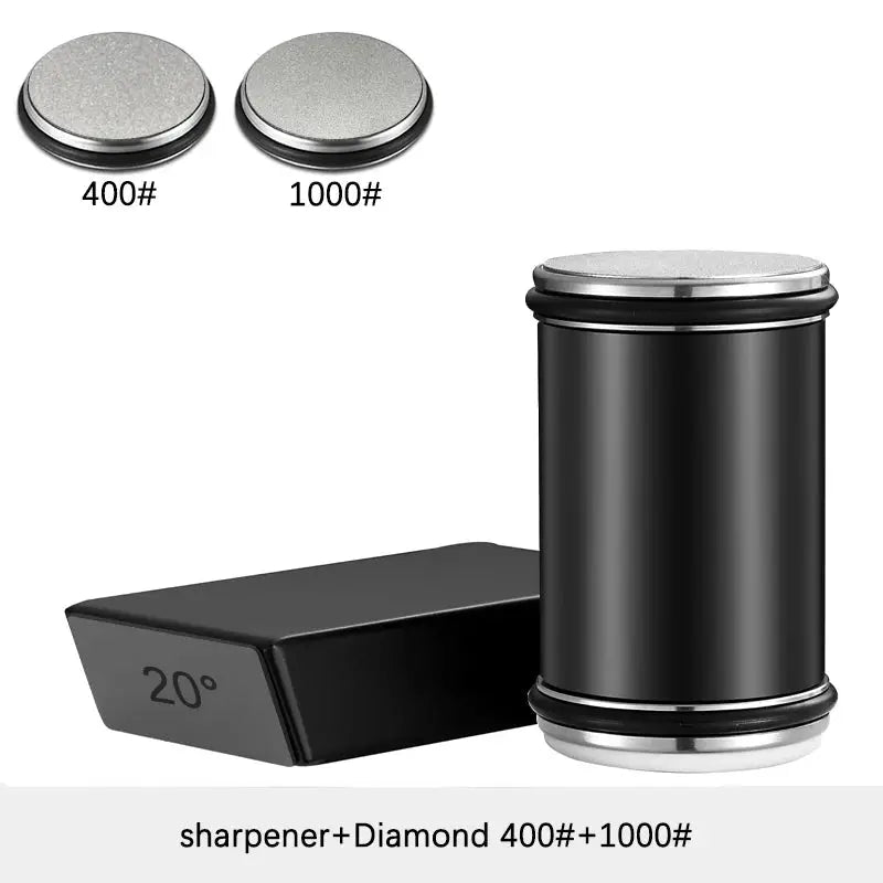 Knife Sharpener | Double Sided Diamond | 15/20 Degree Magnetic Roller