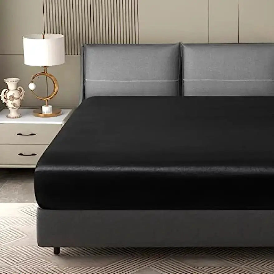 Satin Fitted Sheet | 100 Percent Polyester | Silky Soft | Solid Color