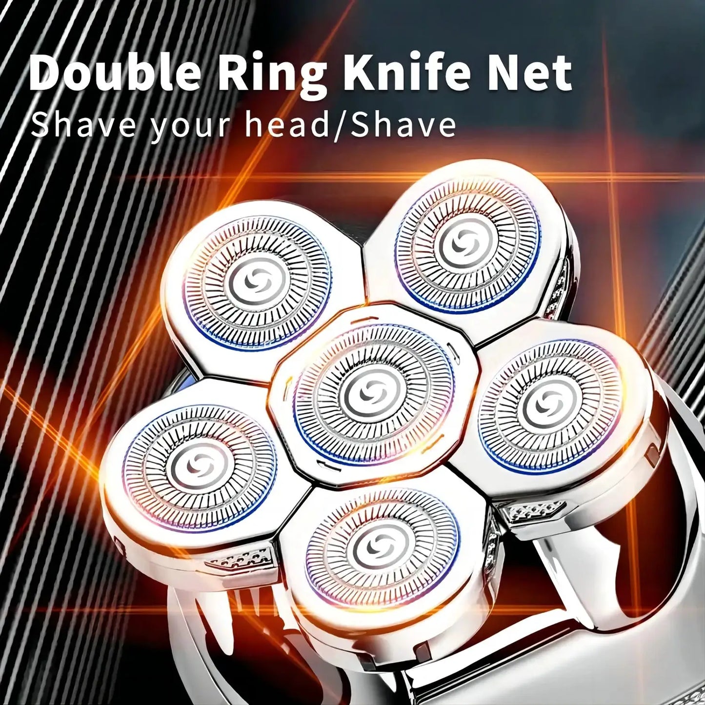 Electric Shaver | 6D Rotary Head | Cordless Rechargeable | Wet And Dry Shaving