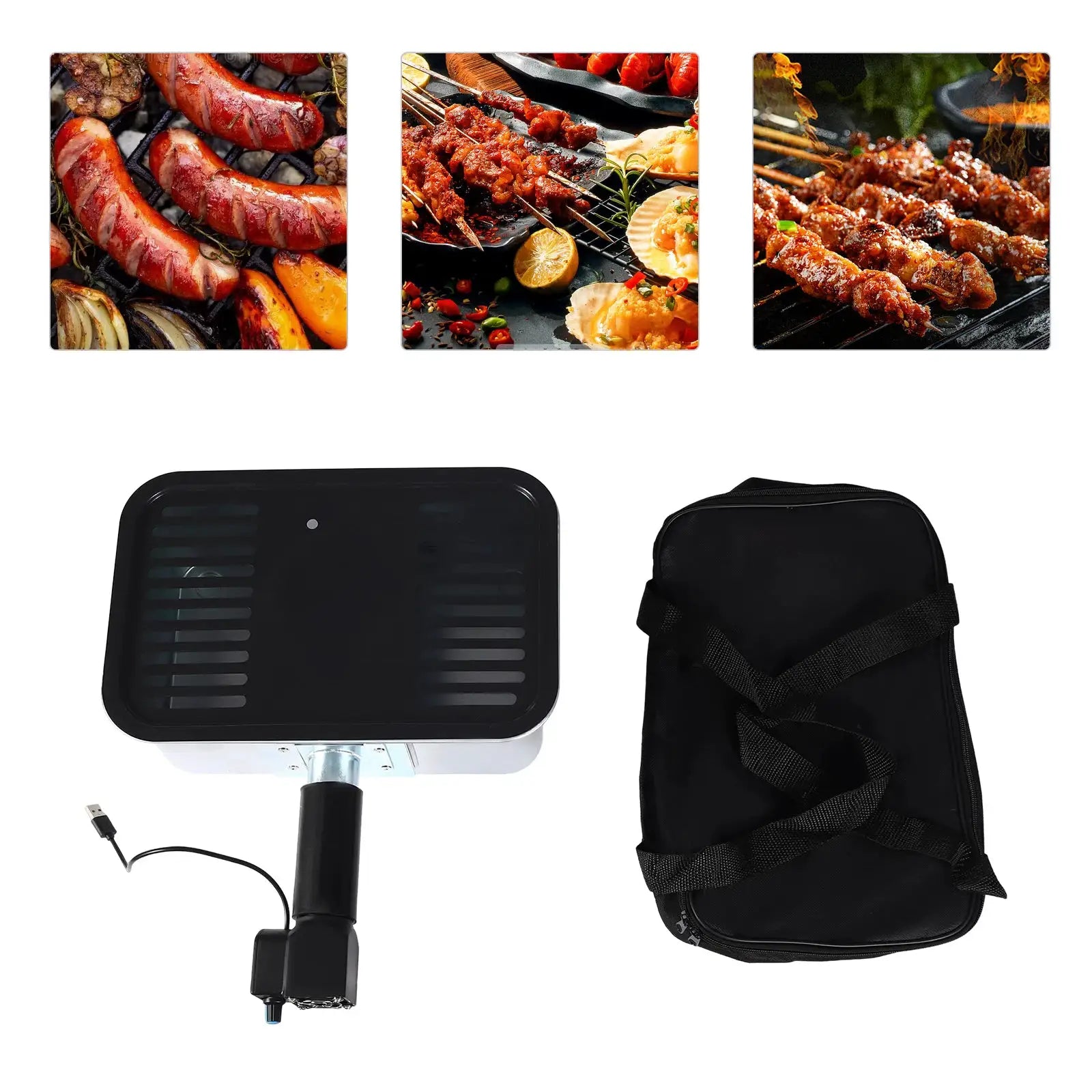 Portable Camping Barbecue Grill 2500-5500rpm Non-stick Outdoor Barbecue Grill With Carrying Bag For Hiking, Camping from PriceLows™