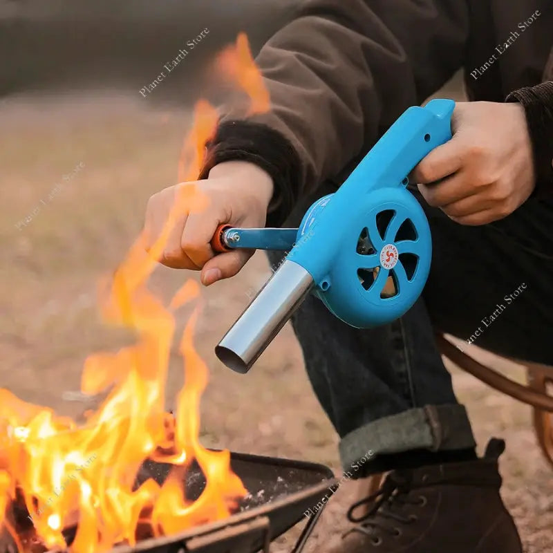 Hand Cranked BBQ Air Blower | Portable | BBQ Grill Accessory | One Size