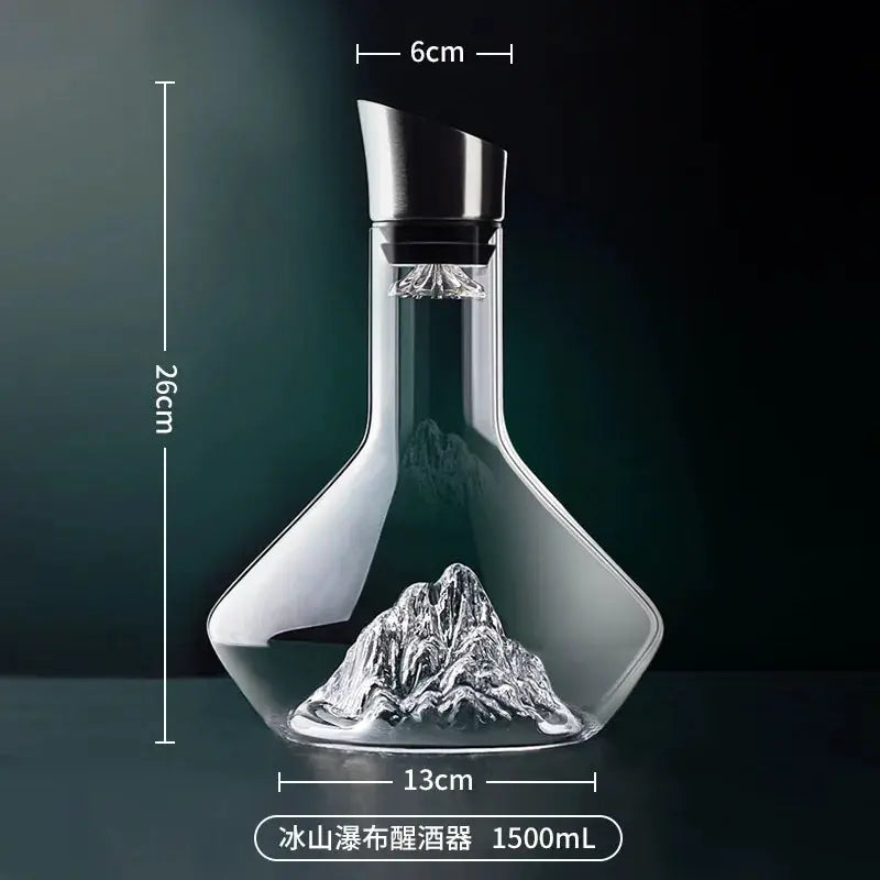 1500ML Iceberg Whisky Wine Decanter Handmade Lead-free Crystal Wine Pourer Carafe Thickened Wine Dispenser Pot Bar Accessories from PriceLows™