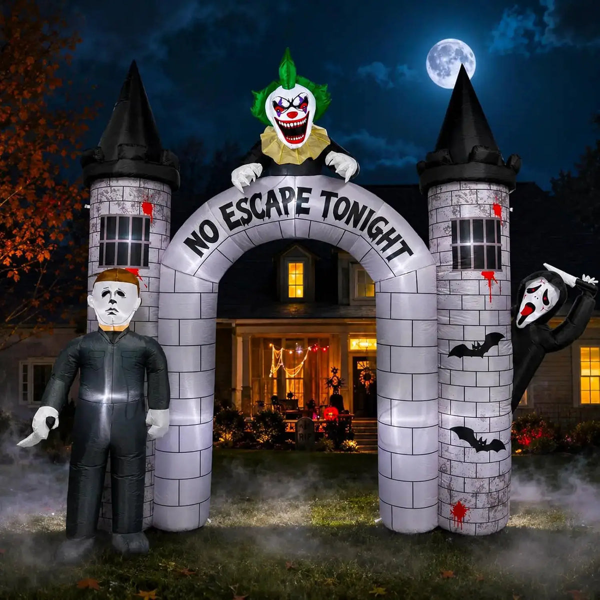 Halloween Inflatable Archway | 10Ft Height | Built In Led Lights | 11Ft Width
