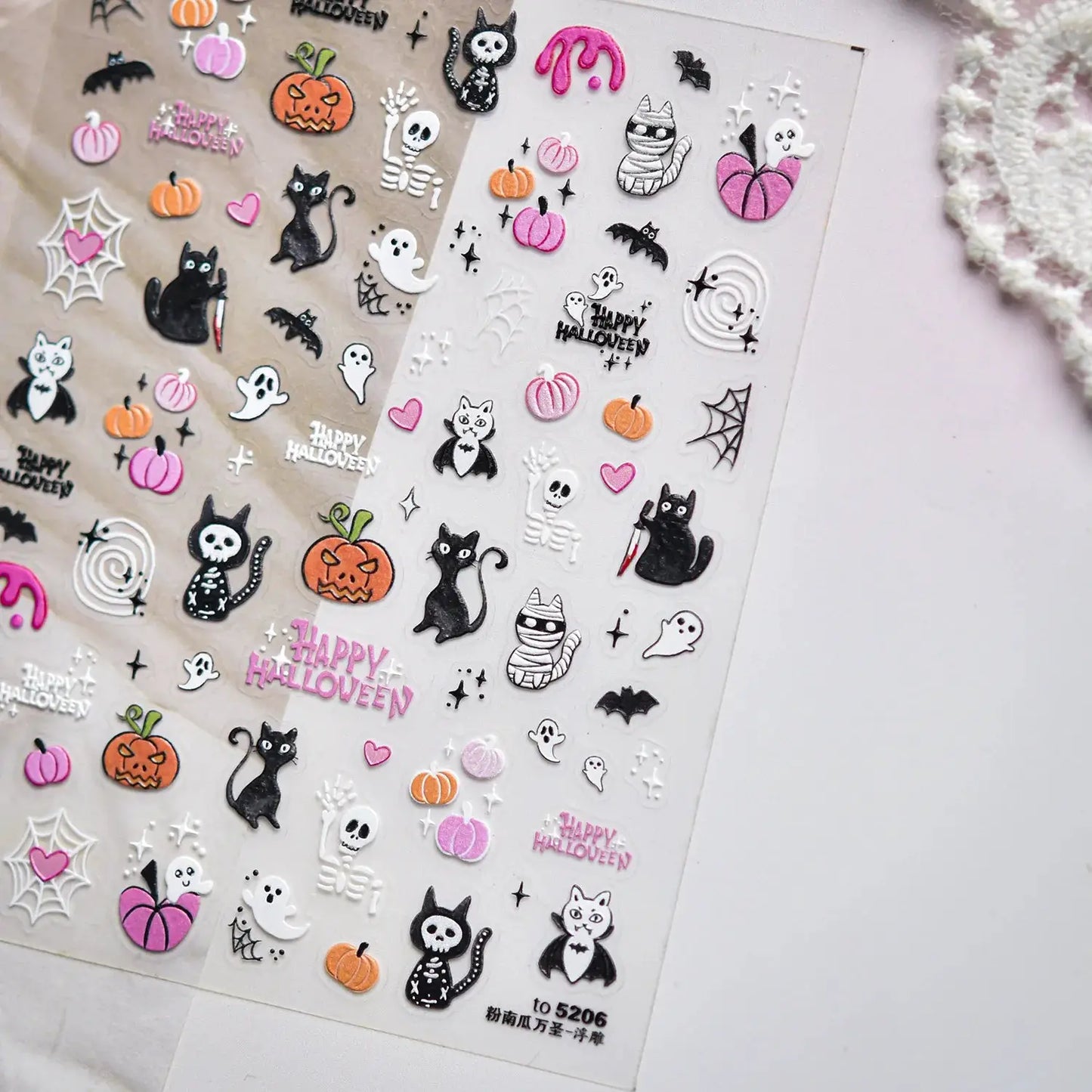Jelly Halloween Skeleton Stickers Nail Art Cool Evil dark style decorative Nails Sticker DIY Trendy Manicure Ornaments Supplier from PriceLows™