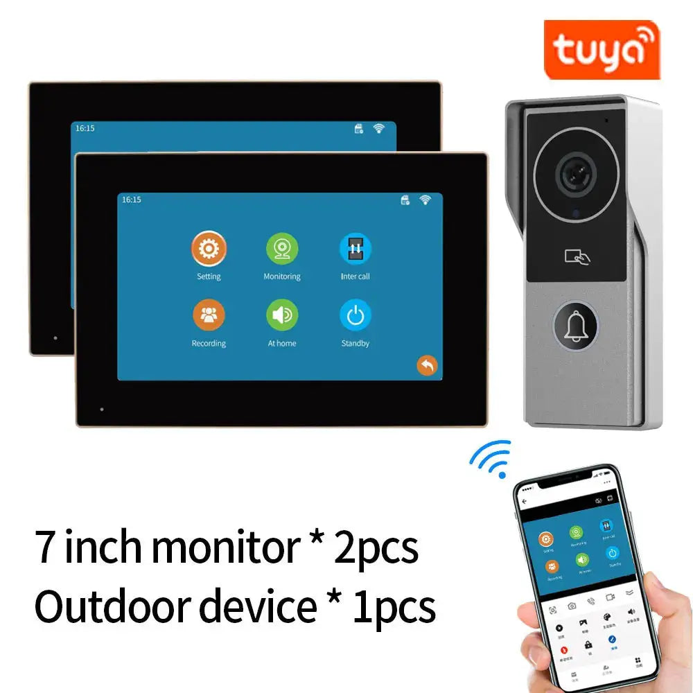 Smart Video Intercom | 1080P HD Camera | Touch Monitor | 7 10 Inch
