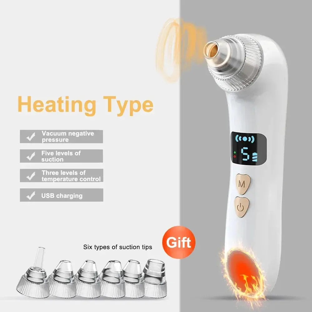 Visual Blackhead Remover Facial Deep Clean Machine Blackheads and Acne Remover Heated Face Extractor Electric Blackhead Sucker from PriceLows™