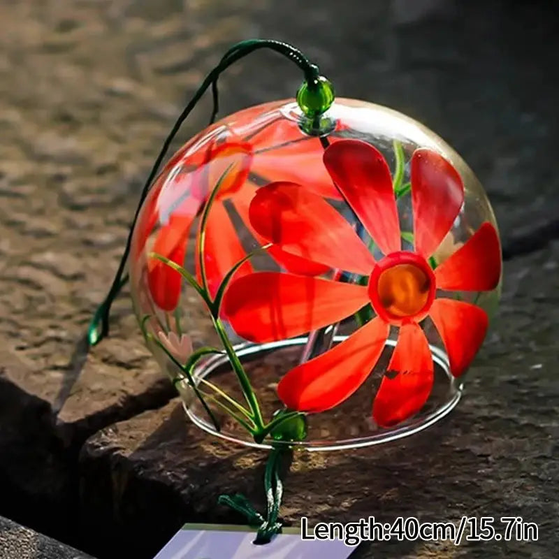 Japanese Windchime Huling Landscape Bell Glass Crystal Bell Wind Hanging Ornament Garden Landscape Japanese Wind Bell Decor 후우링 from PriceLows™