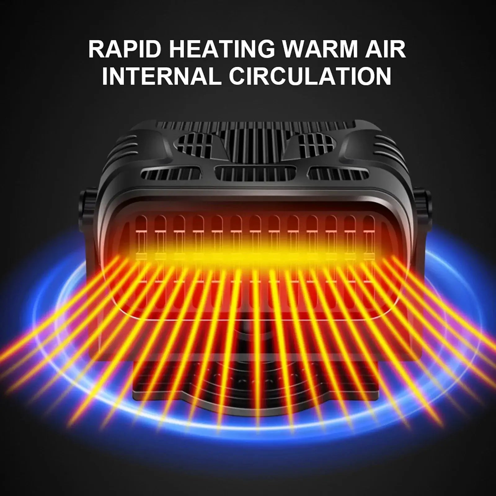 12V/24V Car Windshield Defogger Defroster 2 in 1 Defogging Defrosting Heating Fan 360 Degree Rotating Anti-Fog Automobile Heater from PriceLows™