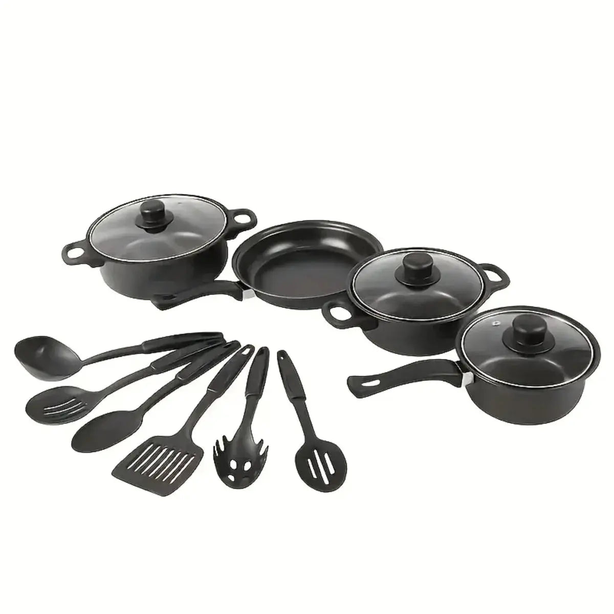 13-Piece Nonstick Cookware Set, Induction Compatible Pots and Pans with Utensils for Kitchen & Outdoor Cooking from PriceLows™
